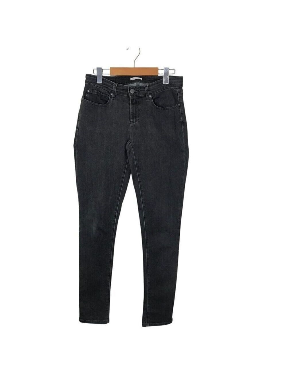 Eileen Fisher Grey Jeans 5 Pocket Zip Up Size 4